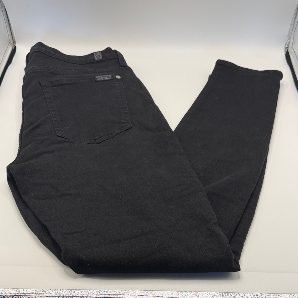 7 For All Mankind Women's Black Gwenevere Denim Jeans 32